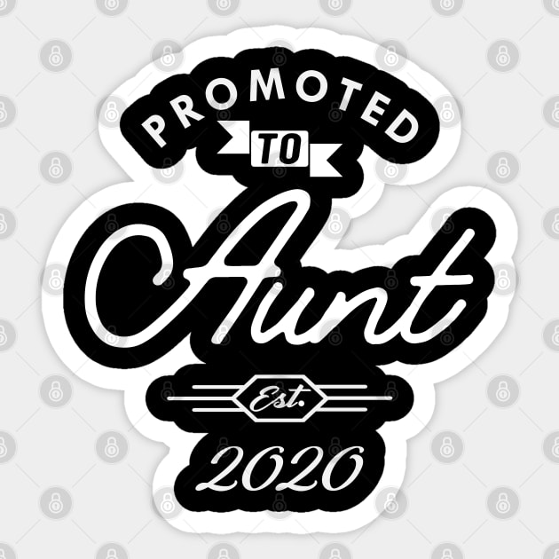 New Aunt - Promoted to aunt est. 2020 Sticker by KC Happy Shop